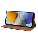 For Samsung Galaxy M23 5G Skin Feel Splicing Leather Phone Case(Brown)
