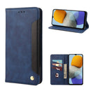 For Samsung Galaxy M23 5G Skin Feel Splicing Leather Phone Case(Blue)