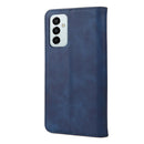 For Samsung Galaxy M23 5G Skin Feel Splicing Leather Phone Case(Blue)