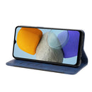 For Samsung Galaxy M23 5G Skin Feel Splicing Leather Phone Case(Blue)