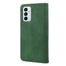 For Samsung Galaxy M23 5G Skin Feel Splicing Leather Phone Case(Green)