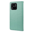 For Xiaomi Redmi 10C Butterfly Flower Pattern Flip Leather Phone Case(Green)