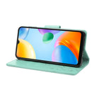 For Xiaomi Redmi 10C Butterfly Flower Pattern Flip Leather Phone Case(Green)