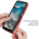 For Nokia X100 Starry Sky Solid Color Series PC + TPU Phone Case(Red)