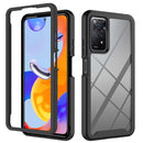 For Xiaomi Redmi Note 11 Pro 5G / 4G Foreign Starry Sky Solid Color Series PC + TPU Phone Case(Black)