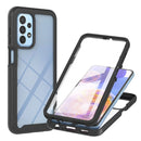 For Samsung Galaxy A23 5G / 4G Starry Sky Solid Color Series PC + TPU Phone Case with PET Film(Black)