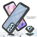 For Samsung Galaxy A23 5G / 4G Starry Sky Solid Color Series PC + TPU Phone Case with PET Film(Black)