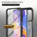 For Samsung Galaxy A23 5G / 4G Starry Sky Solid Color Series PC + TPU Phone Case with PET Film(Black)