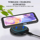 For Samsung Galaxy A23 5G / 4G Starry Sky Solid Color Series PC + TPU Phone Case with PET Film(Black)