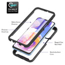 For Samsung Galaxy A23 5G / 4G Starry Sky Solid Color Series PC + TPU Phone Case with PET Film(Black)