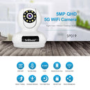 SriHome SP019 Gourd Shaped Full Color Night Vision 5MP Ultra HD Dual-band WiFi Camera, US Plug