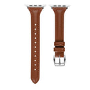 Genuine Leather Watch Band For Apple Watch Series 7 45mm / 6&SE&5&4 44mm / 3&2&1 42mm(Brown)