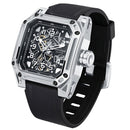 NORTH EDGE Space X Hollow Through The Bottom Automatic Mechanical Luminous Watch For Men(Black)