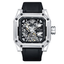 NORTH EDGE Space X Hollow Through The Bottom Automatic Mechanical Luminous Watch For Men(Black)
