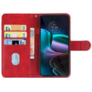 For Motorola Edge 30 Leather Phone Case(Red)