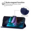 For Motorola Edge 30 Leather Phone Case(Blue)