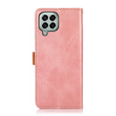 For Samsung Galaxy M33 5G KHAZNEH Dual-color Cowhide Texture Flip Leather Phone Case(Rose Gold)