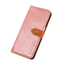 For Samsung Galaxy M33 5G KHAZNEH Dual-color Cowhide Texture Flip Leather Phone Case(Rose Gold)