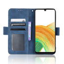 For Samsung Galaxy A33 5G Skin Feel Calf Pattern Horizontal Flip Leather Phone Case(Blue)