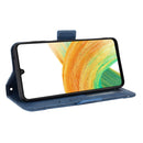 For Samsung Galaxy A33 5G Skin Feel Calf Pattern Horizontal Flip Leather Phone Case(Blue)