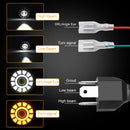 C0062 5.75 inch Square Double Angel Eyes Motorcycle Headlight
