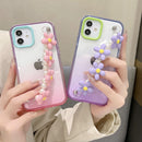 Gradient Flower Bracelet Phone Case For iPhone 11(Pink)