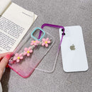 Gradient Flower Bracelet Phone Case For iPhone 11(Pink)