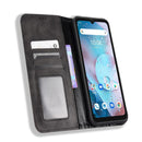 For Umidigi Bison X10S / X10S NFC Magnetic Buckle Retro Texture Leather Phone Case(Black)
