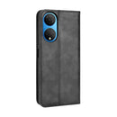 For Honor X7 Magnetic Buckle Retro Texture Leather Phone Case(Black)
