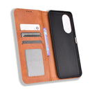 For Honor X7 Magnetic Buckle Retro Texture Leather Phone Case(Brown)