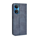 For Honor X7 Magnetic Buckle Retro Texture Leather Phone Case(Blue)