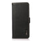 For Honor Magic 4 Pro KHAZNEH Side-Magnetic Litchi Genuine Leather RFID Phone Case(Black)