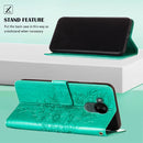 For Nokia C30 Embossed Butterfly Leather Phone Case(Green)