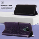 For Nokia C30 Embossed Butterfly Leather Phone Case(Dark Purple)