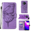 For Nokia G50 Embossed Butterfly Leather Phone Case(Light Purple)