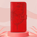 For Nokia G50 Embossed Butterfly Leather Phone Case(Red)