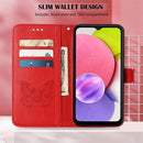 For Nokia G50 Embossed Butterfly Leather Phone Case(Red)