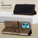 For OPPO Realme 9 Pro+ 5G Embossed Butterfly Leather Phone Case(Grey)