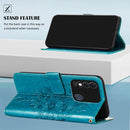 For Tecno Spark 8 Embossed Butterfly Leather Phone Case(Blue)