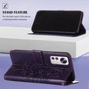 For Xiaomi 12 Embossed Butterfly Leather Phone Case(Dark Purple)