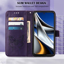 For Xiaomi 12 Embossed Butterfly Leather Phone Case(Dark Purple)