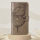 For Xiaomi 12 Pro Embossed Butterfly Leather Phone Case(Grey)