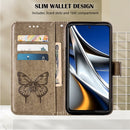 For Xiaomi 12 Pro Embossed Butterfly Leather Phone Case(Grey)