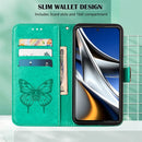 For Xiaomi 12 Pro Embossed Butterfly Leather Phone Case(Green)