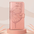For Xiaomi 12 Pro Embossed Butterfly Leather Phone Case(Rose Gold)