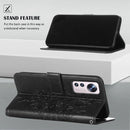 For Xiaomi 12 Pro Embossed Butterfly Leather Phone Case(Black)