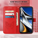 For Xiaomi 12 Pro Embossed Butterfly Leather Phone Case(Red)