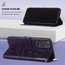 For Xiaomi Redmi Note 11S / 11 4G Global Embossed Butterfly Leather Phone Case(Dark Purple)