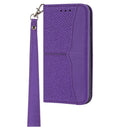 For Sony Xperia 1 IV Woven Texture Stitching Magnetic PU Leather Phone Case(Purple)
