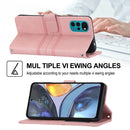 For Motorola Moto G22 Embossed Striped Magnetic Buckle Horizontal Flip Phone Leather Case(Pink)
